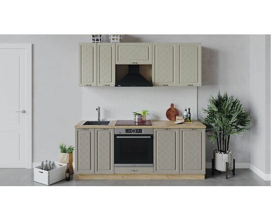 Кухонный гарнитур «Бьянка» длиной 200 см со шкафом НБ | Интернет магазин мебели и декора LifeDekor