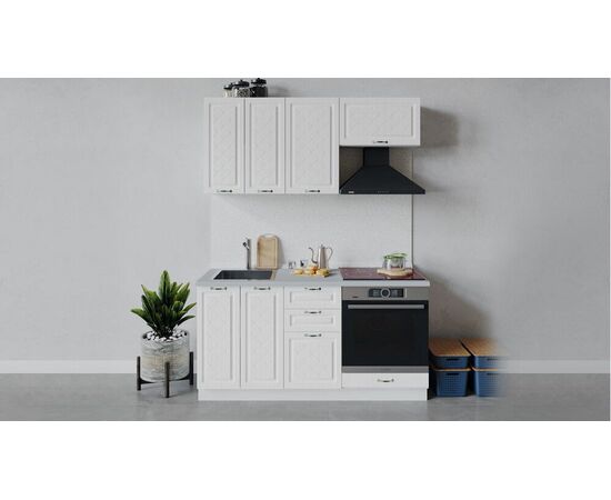 Кухонный гарнитур «Бьянка» длиной 160 см со шкафом НБ | Интернет магазин мебели и декора LifeDekor