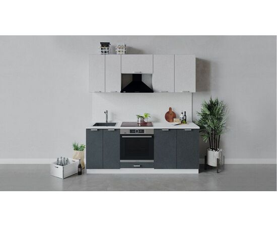 Кухонный гарнитур «Гранита» длиной 200 см со шкафом НБ | Интернет магазин мебели и декора LifeDekor