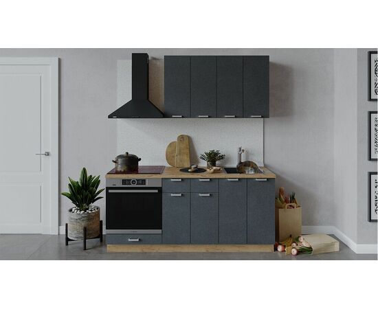 Кухонный гарнитур «Гранита» длиной 180 см со шкафом НБ | Интернет магазин мебели и декора LifeDekor