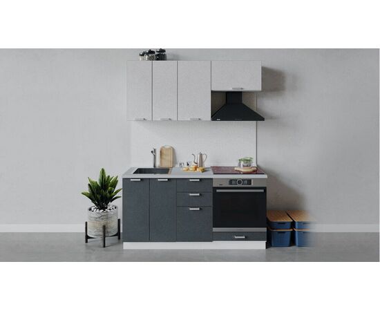 Кухонный гарнитур «Гранита» длиной 160 см со шкафом НБ | Интернет магазин мебели и декора LifeDekor