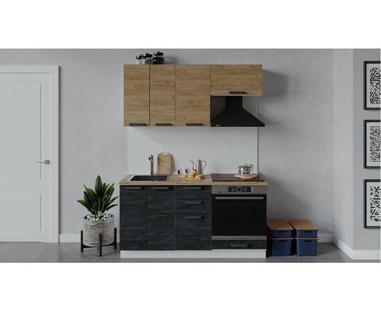 Кухонный гарнитур «Детройт» длиной 160 см со шкафом НБ | Интернет магазин мебели и декора LifeDekor