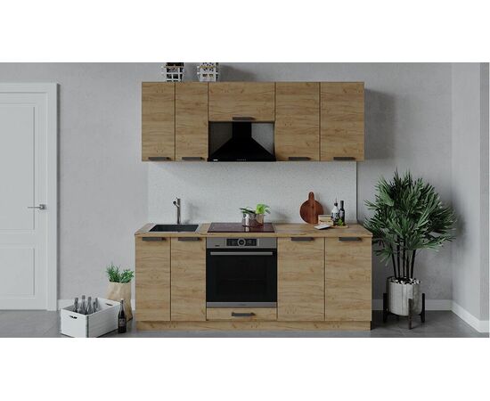 Кухонный гарнитур «Детройт» длиной 200 см со шкафом НБ | Интернет магазин мебели и декора LifeDekor