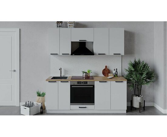 Кухонный гарнитур «Детройт» длиной 200 см со шкафом НБ | Интернет магазин мебели и декора LifeDekor