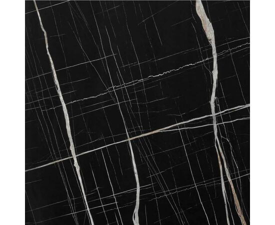 Стол Dublin раскладной 120-160х80х75 чёрный мрамор с чёрными ножками, изображение 14 | Интернет магазин мебели и декора LifeDekor