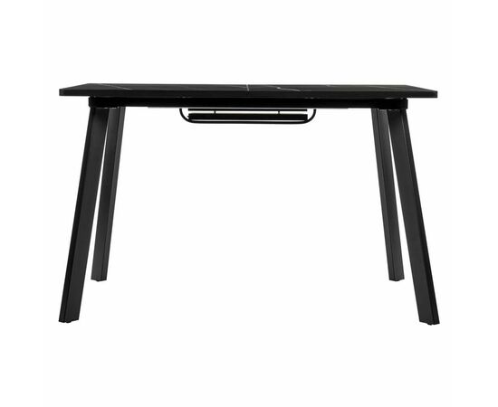 Стол Dublin раскладной 120-160х80х75 чёрный мрамор с чёрными ножками, изображение 3 | Интернет магазин мебели и декора LifeDekor