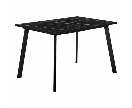 Стол Dublin раскладной 120-160х80х75 чёрный мрамор с чёрными ножками | Интернет магазин мебели и декора LifeDekor