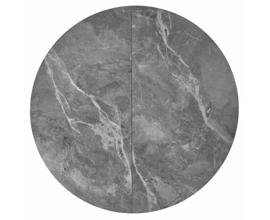 Стол Rudolf круглый раскладной 100-130x100x75см, серый керамогранит, черный, изображение 10 | Интернет магазин мебели и декора LifeDekor