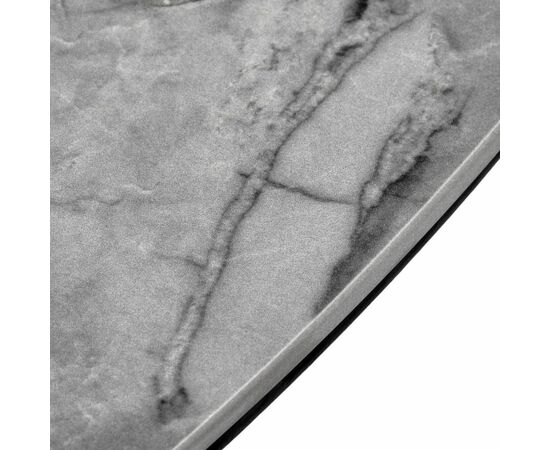 Стол Rudolf круглый раскладной 100-130x100x75см, серый керамогранит, черный, изображение 9 | Интернет магазин мебели и декора LifeDekor