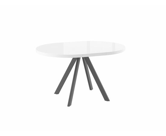 Стол Рондо М D100, Белый, оптивайт/чёрный | Интернет магазин мебели и декора LifeDekor