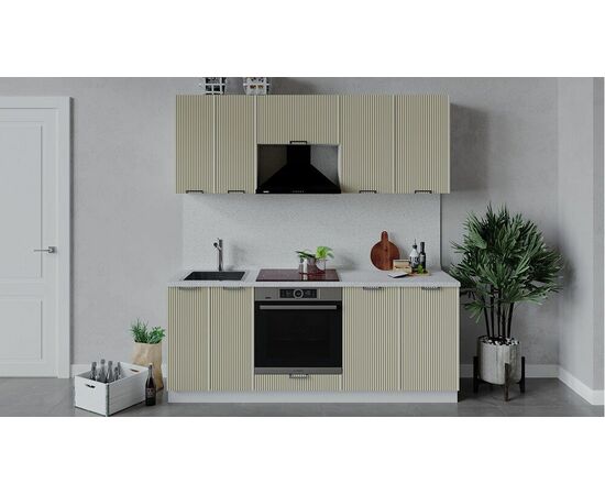 Кухонный гарнитур «Кимберли» длиной 200 см со шкафом НБ | Интернет магазин мебели и декора LifeDekor