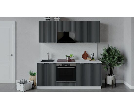 Кухонный гарнитур «Кимберли» длиной 200 см со шкафом НБ | Интернет магазин мебели и декора LifeDekor