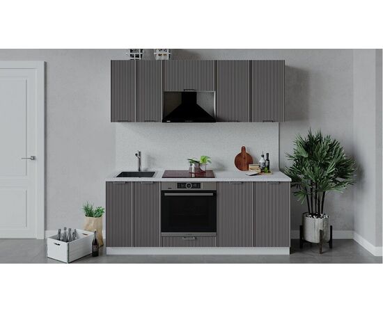 Кухонный гарнитур «Кимберли» длиной 200 см со шкафом НБ | Интернет магазин мебели и декора LifeDekor