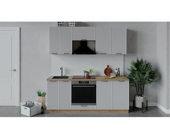 Кухонный гарнитур «Кимберли» длиной 200 см со шкафом НБ | Интернет магазин мебели и декора LifeDekor