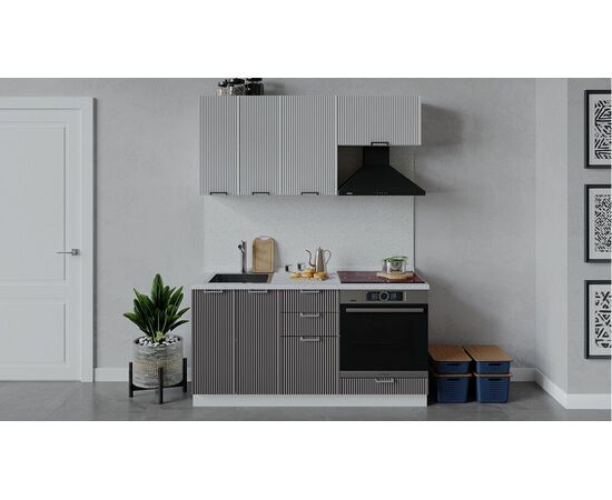 Кухонный гарнитур «Кимберли» длиной 160 см со шкафом НБ | Интернет магазин мебели и декора LifeDekor