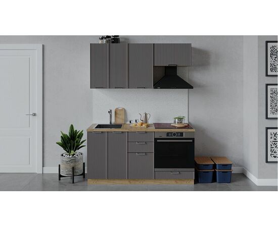 Кухонный гарнитур «Кимберли» длиной 160 см со шкафом НБ | Интернет магазин мебели и декора LifeDekor