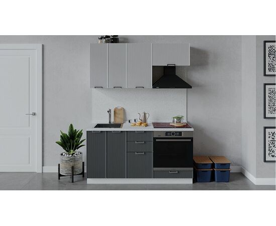 Кухонный гарнитур «Кимберли» длиной 160 см со шкафом НБ | Интернет магазин мебели и декора LifeDekor