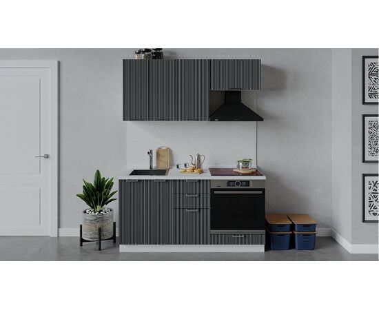 Кухонный гарнитур «Кимберли» длиной 160 см со шкафом НБ | Интернет магазин мебели и декора LifeDekor