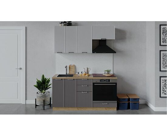 Кухонный гарнитур «Кимберли» длиной 160 см со шкафом НБ | Интернет магазин мебели и декора LifeDekor