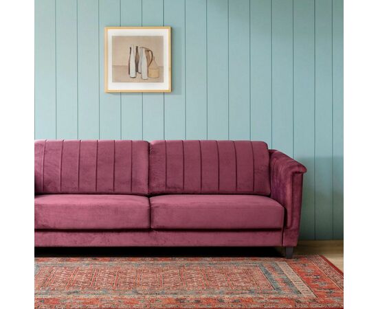 Amsterdam диван-кровать трехместный прямой, велюр красный, изображение 11 | Интернет магазин мебели и декора LifeDekor