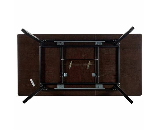 Стол Dublin раскладной 120-160х80х75 чёрный мрамор с чёрными ножками, изображение 15 | Интернет магазин мебели и декора LifeDekor