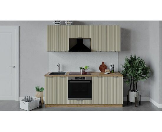 Кухонный гарнитур «Кимберли» длиной 200 см со шкафом НБ | Интернет магазин мебели и декора LifeDekor