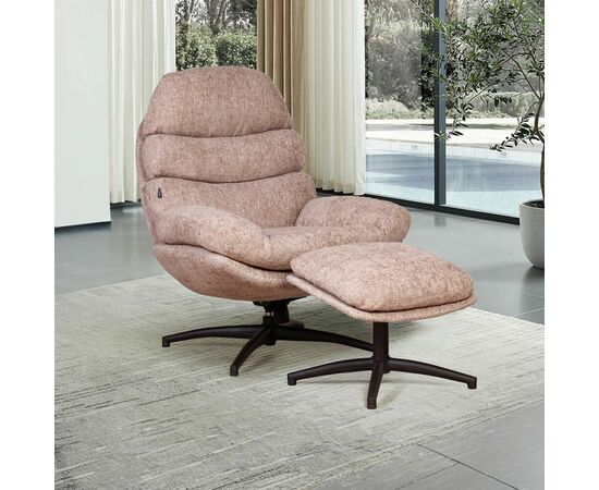 Кресло качалка с оттоманкой Sven, бежевый, изображение 4 | Интернет магазин мебели и декора LifeDekor