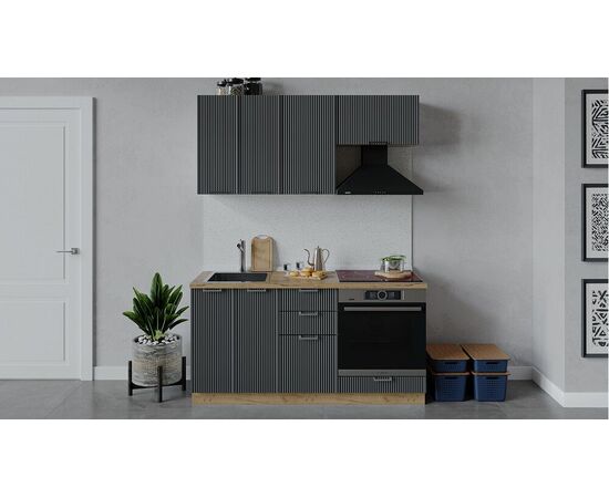 Кухонный гарнитур «Кимберли» длиной 160 см со шкафом НБ | Интернет магазин мебели и декора LifeDekor