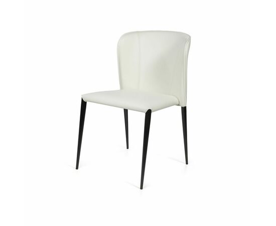 Стул Albert, кожа белый, изображение 3 | Интернет магазин мебели и декора LifeDekor