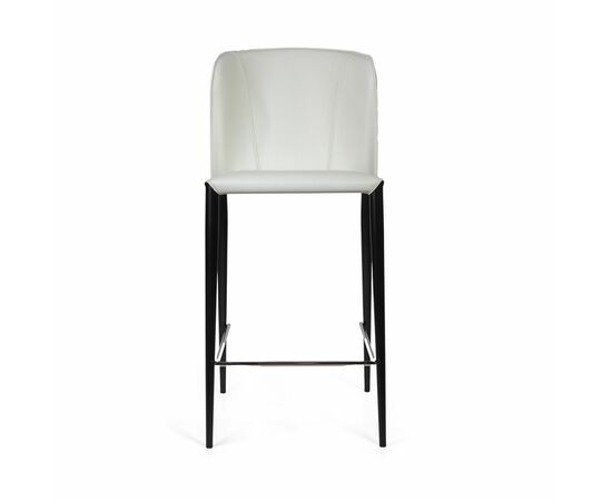 Стул полубарный Albert, кожа белый, изображение 2 | Интернет магазин мебели и декора LifeDekor