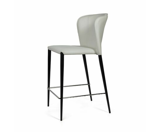 Стул полубарный Albert, кожа белый, изображение 3 | Интернет магазин мебели и декора LifeDekor