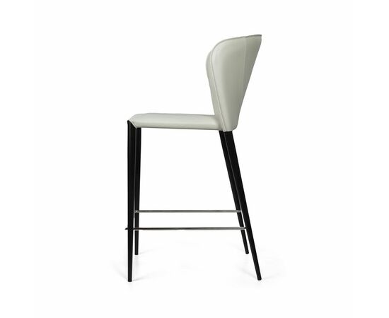 Стул полубарный Albert, кожа белый, изображение 4 | Интернет магазин мебели и декора LifeDekor