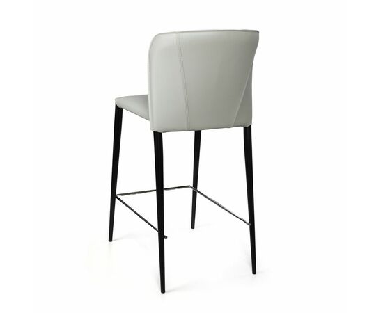 Стул полубарный Albert, кожа белый, изображение 5 | Интернет магазин мебели и декора LifeDekor