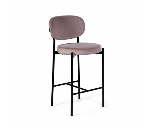 Стул полубарный Mason, бархат светло-серый 26 | Интернет магазин мебели и декора LifeDekor