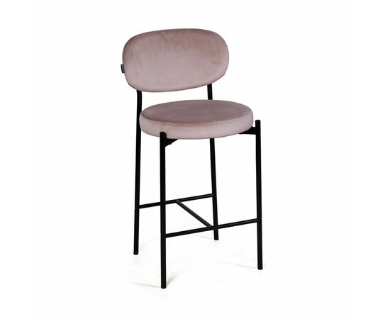 Стул полубарный Mason, бархат светло-серый 26, изображение 3 | Интернет магазин мебели и декора LifeDekor