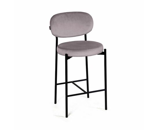 Стул полубарный Mason, бархат серый 27, изображение 3 | Интернет магазин мебели и декора LifeDekor