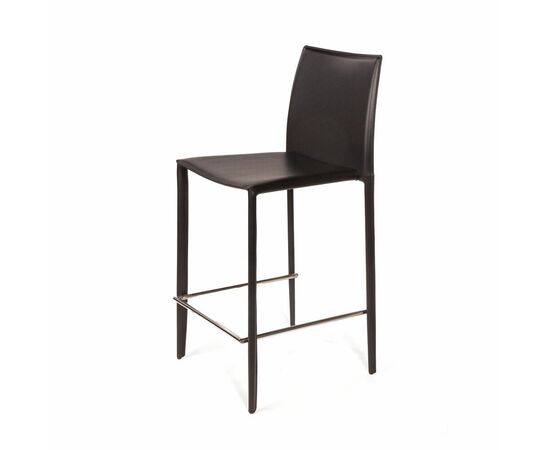 Стул полубарный Rolf, кожа черный, изображение 10 | Интернет магазин мебели и декора LifeDekor