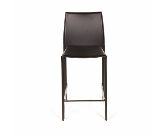 Стул полубарный Rolf, кожа черный, изображение 2 | Интернет магазин мебели и декора LifeDekor