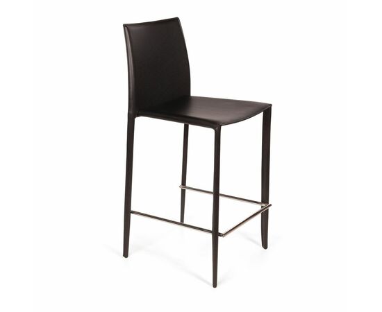 Стул полубарный Rolf, кожа черный, изображение 4 | Интернет магазин мебели и декора LifeDekor