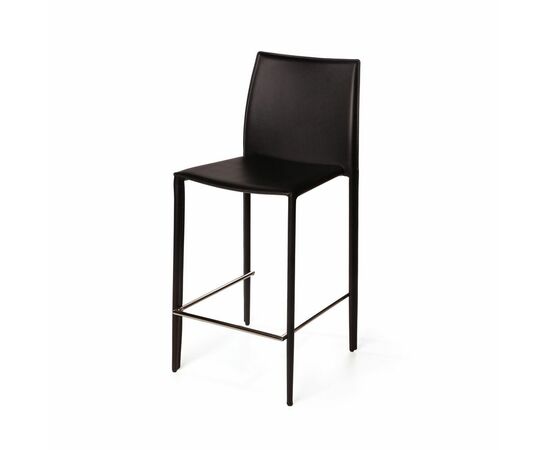 Стул полубарный Rolf, кожа черный, изображение 9 | Интернет магазин мебели и декора LifeDekor