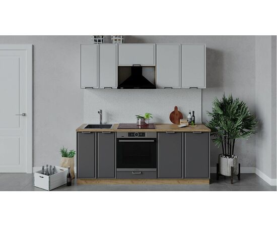 Кухонный гарнитур «Белладжио» длиной 200 см со шкафом НБ | Интернет магазин мебели и декора LifeDekor