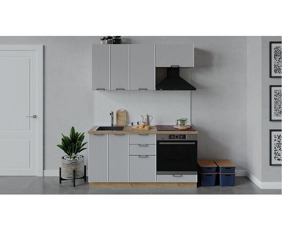 Кухонный гарнитур «Кимберли» длиной 160 см со шкафом НБ | Интернет магазин мебели и декора LifeDekor