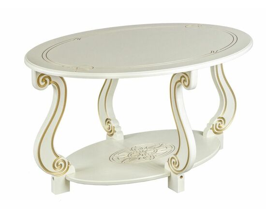 Стол журнальный Овация (М) слоновая кость/золото | Интернет магазин мебели и декора LifeDekor