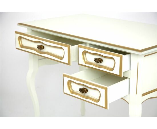 Стол 22 (Слоновая кость+золотая патина) малый, изображение 2 | Интернет магазин мебели и декора LifeDekor