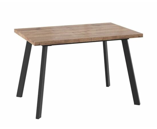 БОРГ-120(160)х80стол раздвижной Дуб Велингтон/Чёрный | Интернет магазин мебели и декора LifeDekor