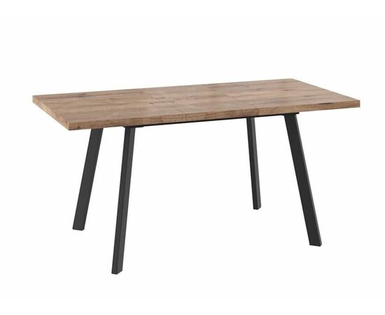 БОРГ-120(160)х80стол раздвижной Дуб Велингтон/Чёрный, изображение 2 | Интернет магазин мебели и декора LifeDekor