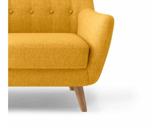 Диван Picasso двухместный горчичный, рогожка, изображение 2 | Интернет магазин мебели и декора LifeDekor