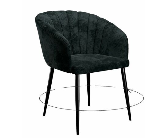 Стул DikLine 442 поворотный, M18 черный, ножки черные | Интернет магазин мебели и декора LifeDekor