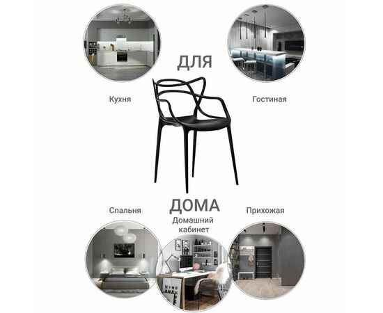 Комплект из 2-х стульев Masters чёрный, изображение 19 | Интернет магазин мебели и декора LifeDekor