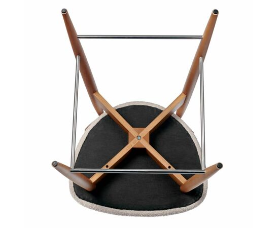 Стул полубарный Lucas латте букле с ножками цвета орех, изображение 10 | Интернет магазин мебели и декора LifeDekor